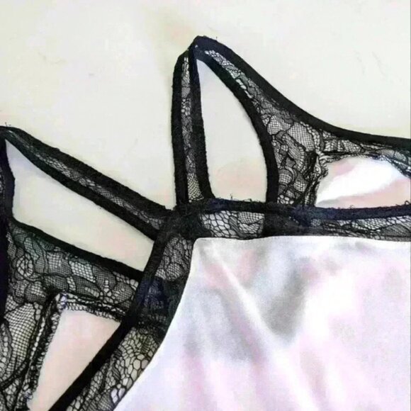 Dynamite, lace  cami, pink and black, Sz small - Picture 3 of 6